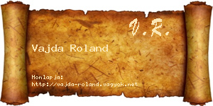 Vajda Roland névjegykártya