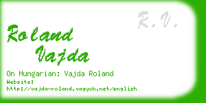 roland vajda business card